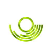 Abstract bright green branding logo background png