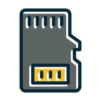 Sd Card Vector Thick Line Filled Dark Colors