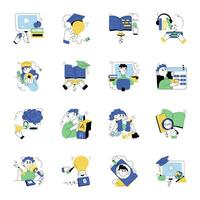 Bundle of Knowledge Hand Drawn Illustrations vector