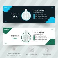 Professional Email Signature Template Modern and Minimal Corporate email signature Layout vector