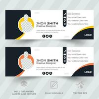 Professional Email Signature Template Modern and Minimal Corporate email signature Layout vector