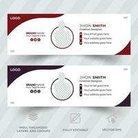 Professional Email Signature Template Modern and Minimal Corporate email signature Layout vector