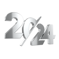 Happy new Year 2024 on transparent background png