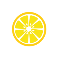 illustration av halv en citron, saftig frukt skiva, realistisk design, minimalistisk stil, isolerat objekt png