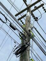 power transmission lines on wires photo