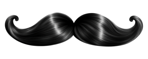 AI generated Black Moustache Isolated on Transparent Background png