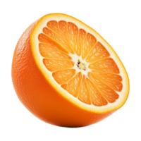 AI generated Half an Orange Isolated on Transparent Background png