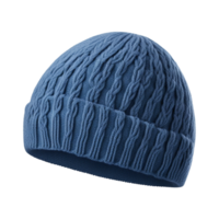 AI generated Blue Wool Hat Isolated on Transparent Background png