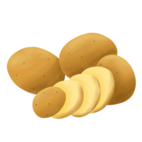 patatas dibujado a mano ilustración png