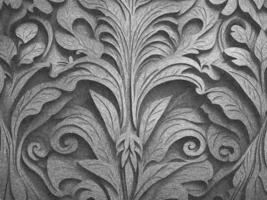 decorative wall with carved patterns photo
