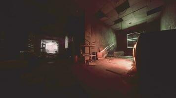 Set up view of dark room abandoned in the Psychiatric Hospital video