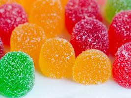 colorful candies background. top view photo