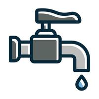 Faucet Vector Thick Line Filled Dark Colors