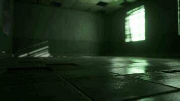 dark inside an abandoned decaying mental hospital video