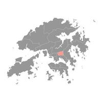 Wong Tai Sin district map, administrative division of Hong Kong. Vector illustration.