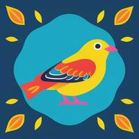 AI generated Colorful Bird Logo Avatar Clip Art Icon Sticker Decoration Simple Background photo