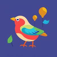 AI generated Colorful Bird Logo Avatar Clip Art Icon Sticker Decoration Simple Background photo