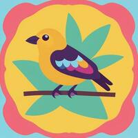 AI generated Colorful Bird Logo Avatar Clip Art Icon Sticker Decoration Simple Background photo