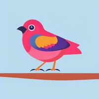 AI generated Colorful Bird Logo Avatar Clip Art Icon Sticker Decoration Simple Background photo