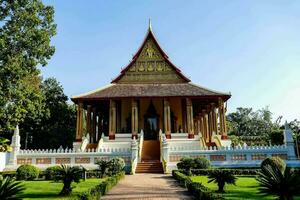 the buddhist temple in phnom penh, laos photo