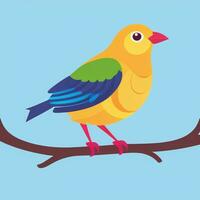 AI generated Colorful Bird Logo Avatar Clip Art Icon Sticker Decoration Simple Background photo