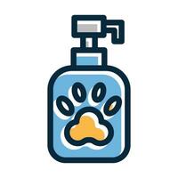 Pet Shampoo Vector Thick Line Filled Dark Colors