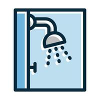 Shower Vector Thick Line Filled Dark Colors