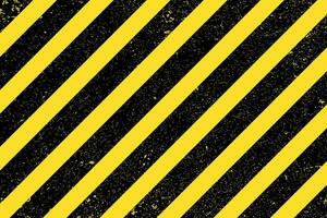 Vector grunge texture warning frame yellow and black diagonal stripes.