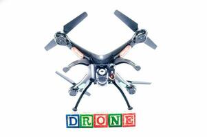 drone with toy blocks photo