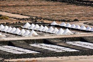 sal estanques en el Desierto con blanco carpas foto