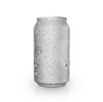 Cans with water droplets and ice. transparent background png