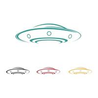 UFO vector logo template illustration design