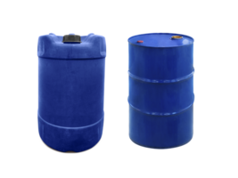 Old blue plastic gallon, Oil blue barrel. transparent background png