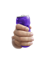 Compressed cans in hand. transparent background png