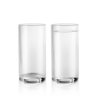 Empty water glass and glass of still water. transparent background png