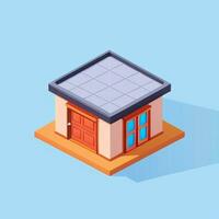 AI generated Isometric Building House Commercial Clip Art Icon Sticker Decoration Simple Background photo