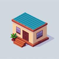 AI generated Isometric Building House Commercial Clip Art Icon Sticker Decoration Simple Background photo