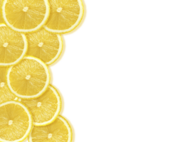 several lemon slices. transparent background png