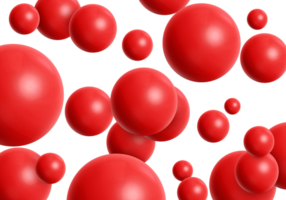 mínimo fundo papel de parede vermelho esferas dentro espaço padronizar iluminação luz abstração 3d renderizar. transparente fundo png