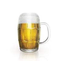 vidro com cerveja. transparente fundo png