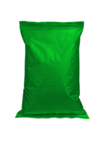 verde embalaje para alimento, papas fritas, galletas saladas, dulces, Bosquejo para tu diseño y publicidad, un vacío embalaje forma. transparente antecedentes png
