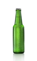 Green beer bottle. transparent background png