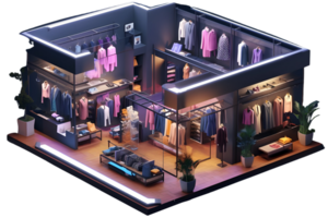 AI generated a clothing store png