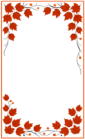 AI generated Thanksgiving Border frame PNG transparent background