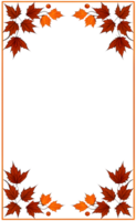 AI generated Thanksgiving Border frame PNG transparent background