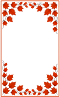 AI generated Thanksgiving Border frame PNG transparent background