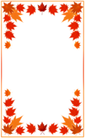 AI generated Thanksgiving Border frame PNG transparent background