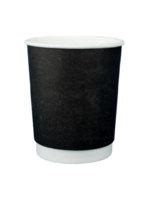 black coffee cup isolated mockup png