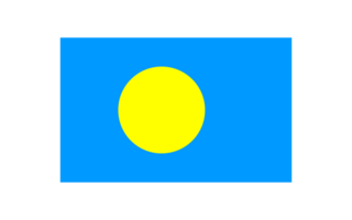 Palau national flag transparent png