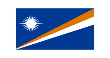 The national flag of Marshall Island with official color and proportion transparent png